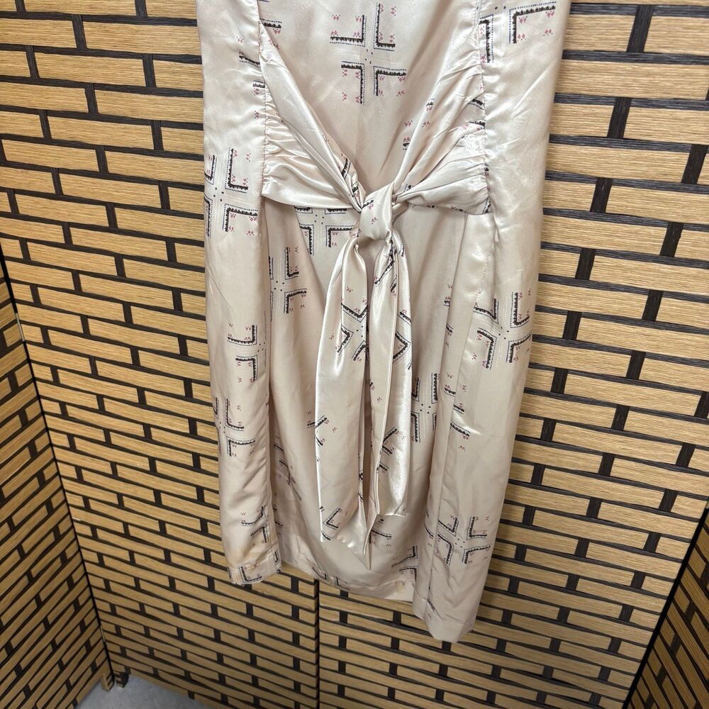 Ashro Tan Tie Waist Dress Size 16 - Picture 4 of 8
